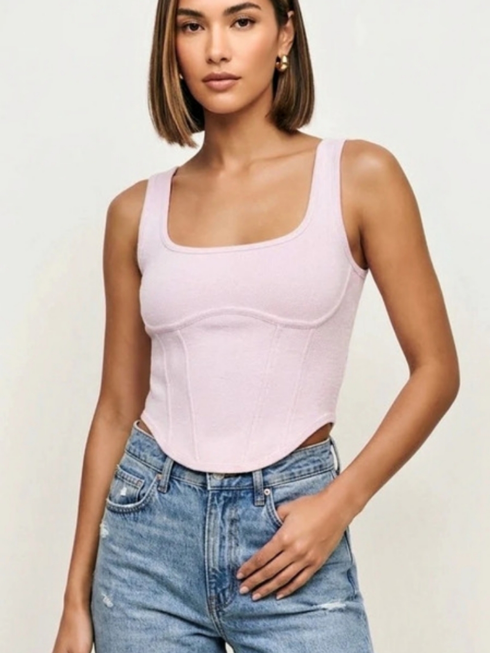 PINK Corset Bodysuit Size Small